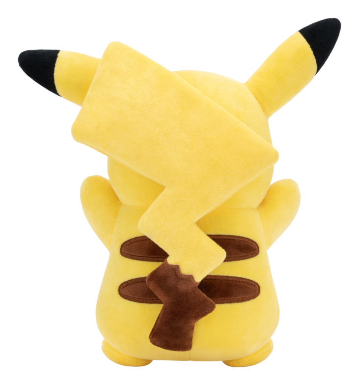 Plush toy of Pikachu on a white background