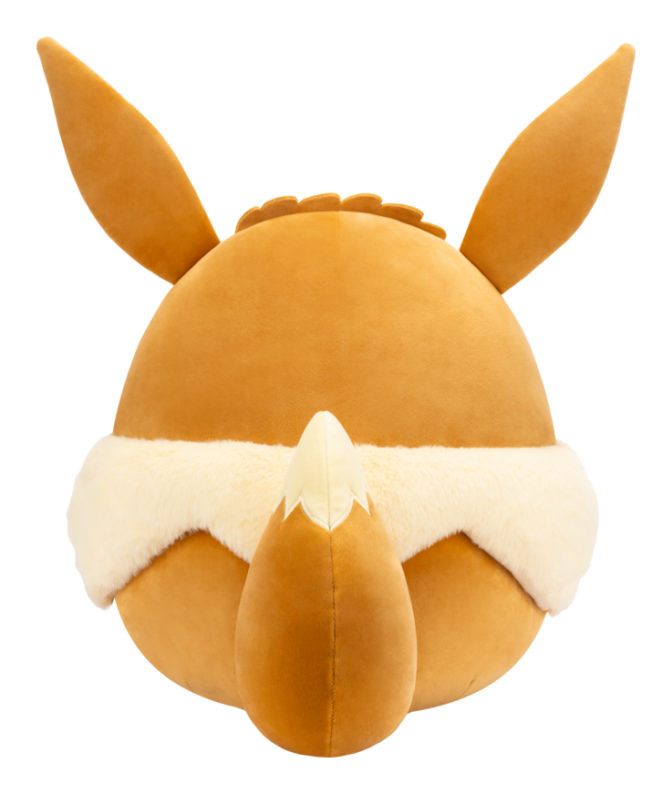 Plush toy Squishmallows 14in Pokémon Eevee with large ears on a white background