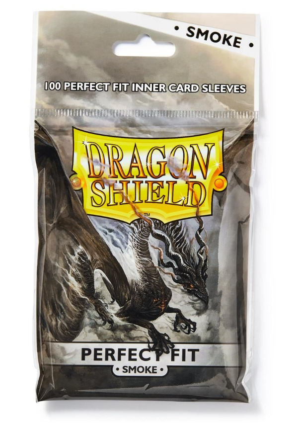 Dragon Shield Standard Perfect Fit Sleeves – Clear/Smoke (100 Sleeves)