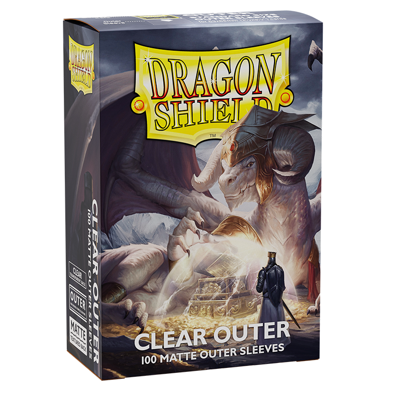 Dragon Shield Standard Outer Sleeves - Matte Clear (100 Sleeves)