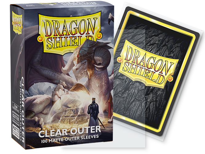 Dragon Shield Standard Outer Sleeves - Matte Clear (100 Sleeves)