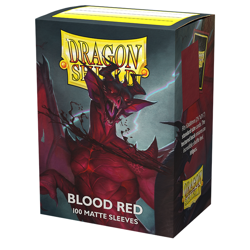 Dragon Shield Standard Sleeves - Matte Blood Red (100 Sleeves)