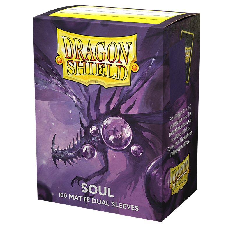 Dragon Shield Standard Dual Matte Sleeves - Metallic Purple 'Soul' (100 Sleeves)