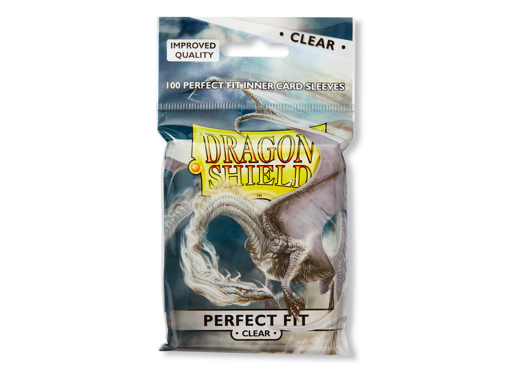 Dragon Shield Standard Perfect Fit Sleeves - Clear/Clear (100 Sleeves)