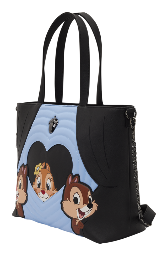 Loungefly Disney Chip 'n' Dale Two Chips Miss Tote Bag with Coin Bag
