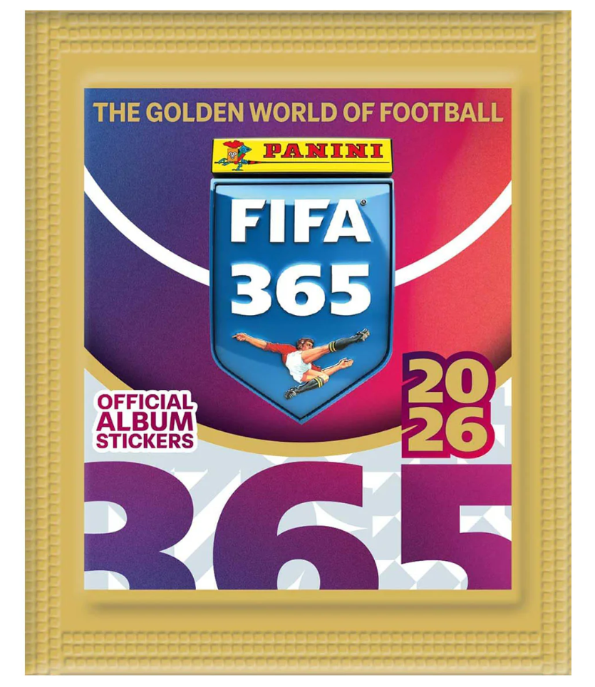 FIFA 365 2026 sticker pack with Panini logo