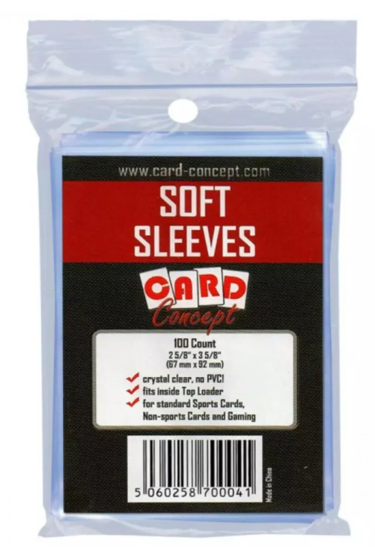 Single Card Holder Soft Sleeves (Penny Sleeves) - 100ct