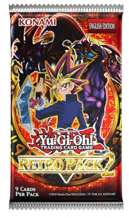 Konami Yu-Gi-Oh! Trading Card Game Retro Pack 2 packaging with characters and branding.
